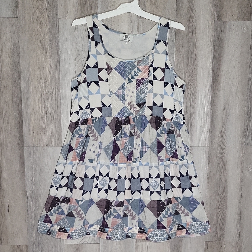 Laura Ashley‎ x Lucky Brand Womens Medium Patchwork Mini Dress Limited Edition